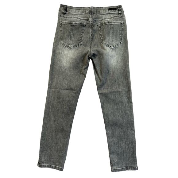 Risen Dexter Skinny Jean Women’s Size 30/11 Gray Light Distress Stretch Mid Rise - Picture 9 of 14